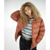 Thisisneverthat FW25 DSN Down Puffer Jacket Brown Left Chest Logo Adjustable Velcro Cuffs Long Sleeve Stand Collar Zipper Down Jacket TN253OOWHS05BRN