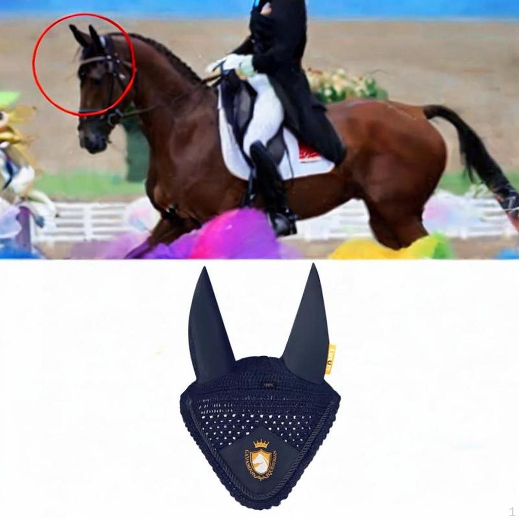 Horse Ear Bonnet Cover Hood Practical Protector Equestrian Equipment Soft Comfortable Fly