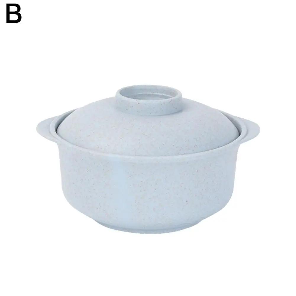 1 Stück Mini Weizenstroh Material Instant Nudelschalen Heißdeckel Schalen Gesund Mit Studenten Reisschale Behälter Lebensmittel Geschirr