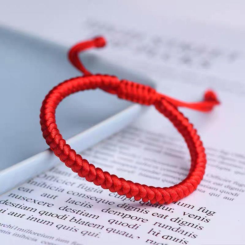 

Год Лошади Браслет из красной нити ручной работы с подвеской из бусин на удачу - Парные украшения