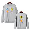 Unisex Men Women Thicken Autumn and Winter F1 Ferrari Racing Print Crewneck Sweatshirt Casual Loose Long Sleeve Pullover Sport Streetwear