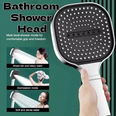 High Pressure Large Panel Shower Head Square 13CM Bathroom Shower Head Filter Element 3 Mode Bathroom Shower Tool Home Shower