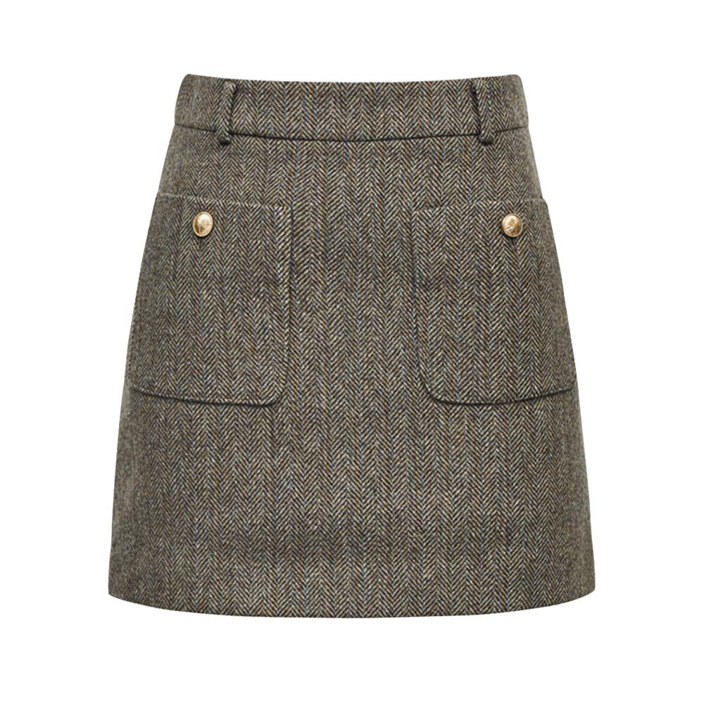 MOMEN Herringbone Wool Mini Skirt_Xmtdk3Za21125