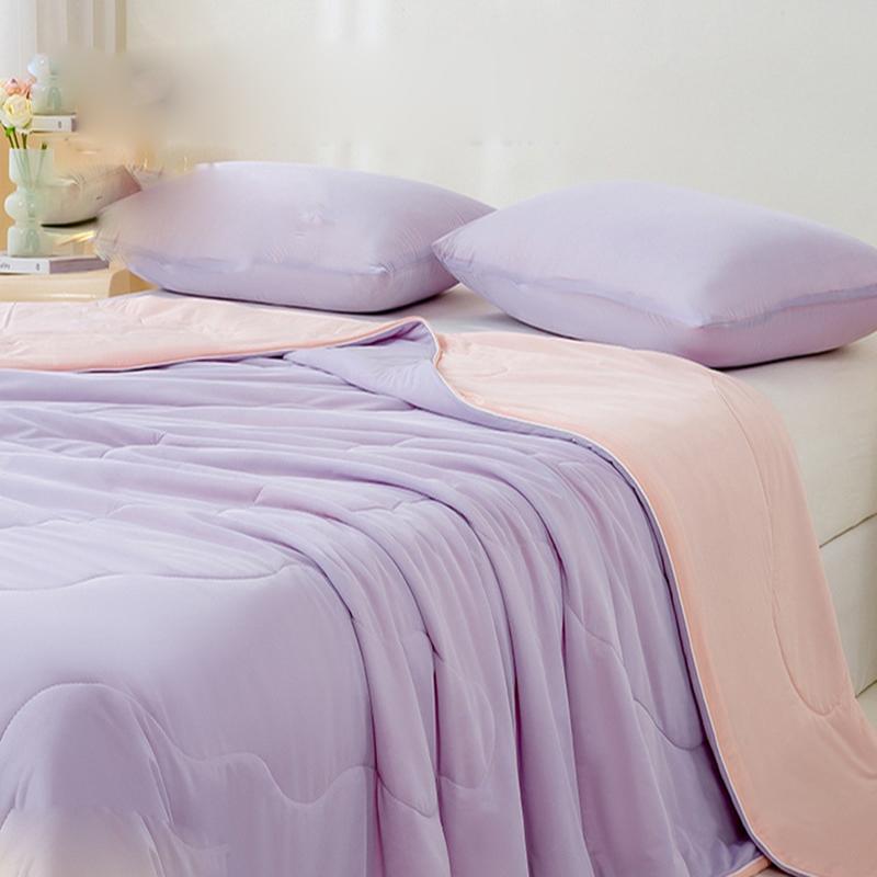 Washed Air Condition Blanket For Bedding Soft Skin-Friendly Silky Quilted Quilt Breathable Summer Cooling Comforter Queen King