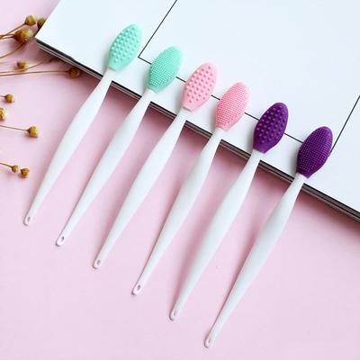 Силиконовая щетка-скраб для губ Yousheng, двусторонняя, для осветления темных губ, инструмент для очищения лица для сухой и потрескавшейся кожи