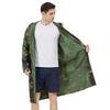 PVC Camouflage Raincoat Zipper Button Poncho Double-layer Design Long One-piece Rainstorm-proof Coat Outdoor