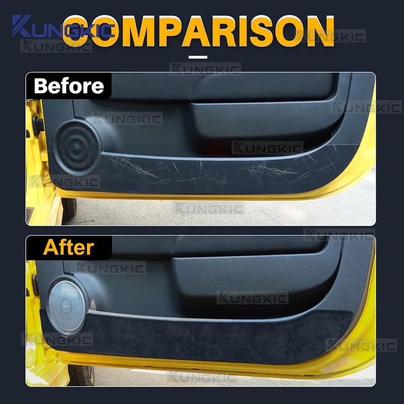 Flannel LHD RHD Door Anti-kick Pad For Abarth 595 695 2012-2024/ Fiat 500/500C 2008-2024/ 500E 2013- Mat Trim Accessories