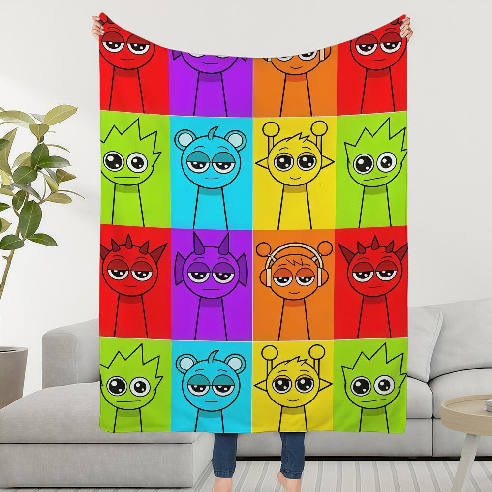 Decke Überwurf Super Gemütlich Plüsch Wohnzimmer I-I-IncrediboxS-ES Sofa Couch Kindlich S-S-SprunkiS-ES Geburtstagsgeschenke