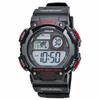 Klefer TE-D282-RD Men's Digital Sports Watch, Waterproof, Multi-Function, Urethane Strap, Black