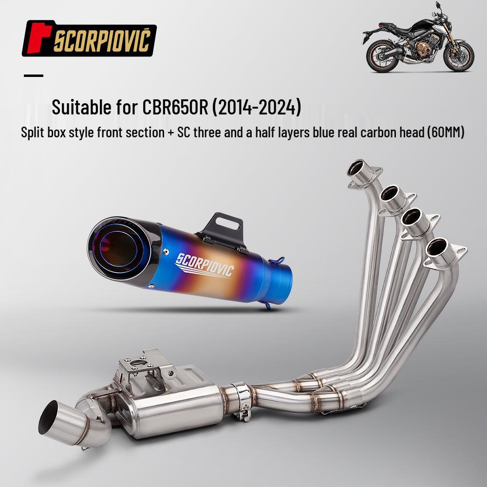 CBR650R Full System Exhaust Modification: Front Section & Muffler.