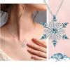 Winter Snowflake Necklace: Elegant Clavicle Chain for Sweaters in Korean Style.