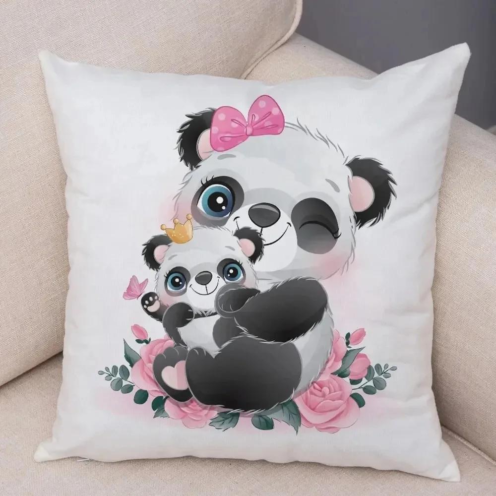 Cartoon Chinese Panda Decorative Pillowcase Car Ornaments Office Living Room Sofa Home Pillowcase Perfect Gift for Children