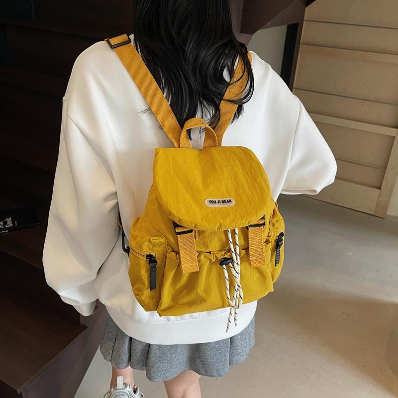 Einfarget dame-ryggsekk pendler lett snøringryggsekk