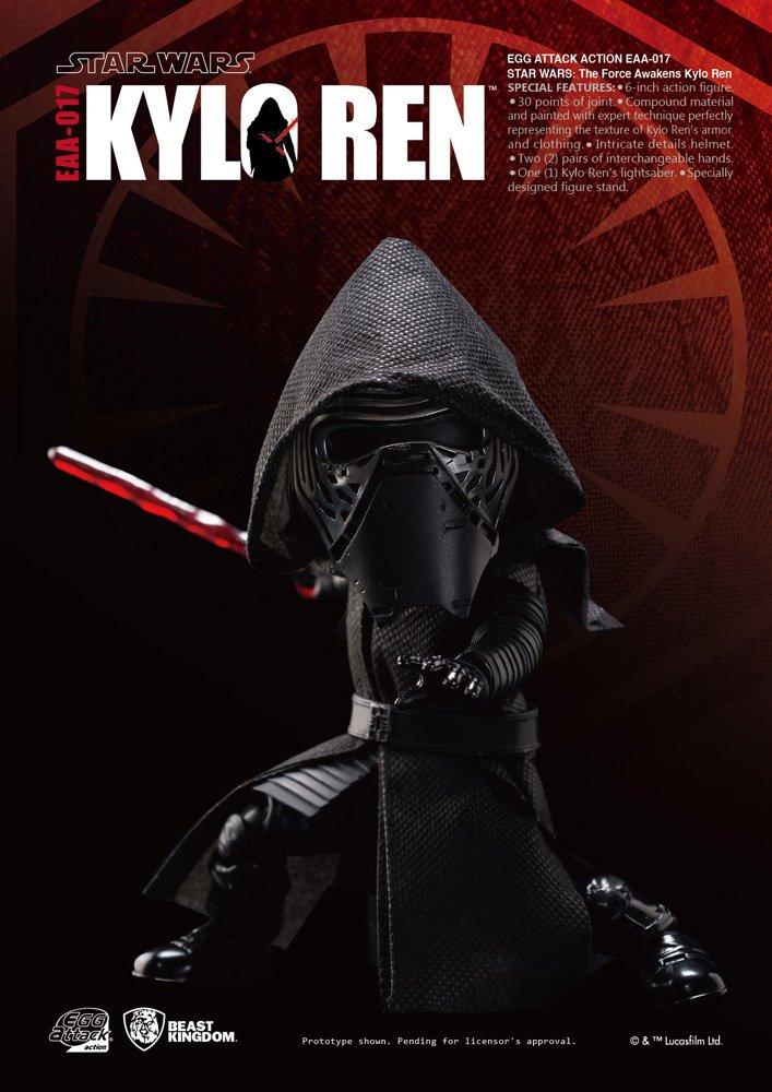 Egg Attack Action Star The Force Awakens Kylo 16cm Action Figure Wars #006 Ren, Approx. Tall, Plastic, Pre-painted