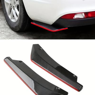 Two-piece Universal Car Bumper Lip Diffuser Split Spoiler Scraper Protector, Rear Corner Rear Spoiler Modification