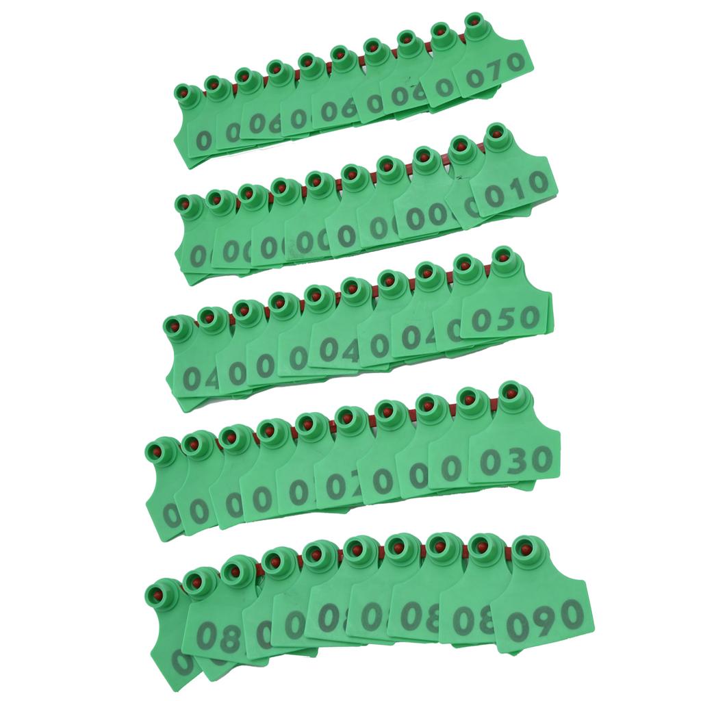 100 ks TPU ušní známka prasečí krávy s číslem 001?100 Ušní štítek Farma Hospodářská zvířata PříslušenstvíZelený