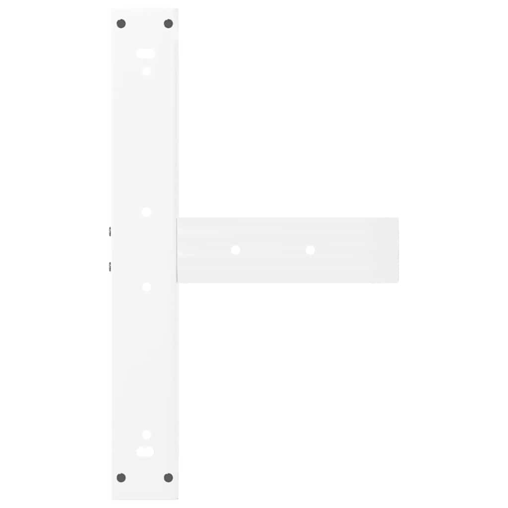 Vidaxl Nogi Do Stołu Barowego, 2 Szt., Białe, 60X35X(90-91) Cm, Stal