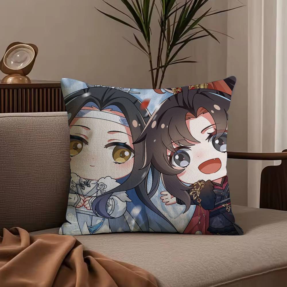 New Arrival Mo Dao Zu Shi Pillow Case Anti-dustmite Pillowcase Invisible zipper silky short plush Sofa cushion cover