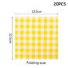 20 Sheets Colorful Gingham Disposable Paper Napkins Soft Absorbent For Picnics Birthday Wedding Holiday Table Decorations