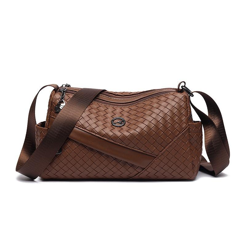 

Сумка на плечо из мягкой кожи в стиле легкой роскоши, простая, универсальная, большой вместимости, модная, ретро, сумка-мессенджер, средняя женская сумка