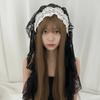 Schwarz / Weiß Spitze Schleife Haarband Gothic Stil Lolita Mädchen Stirnband Lolita Kopfschmuck Party