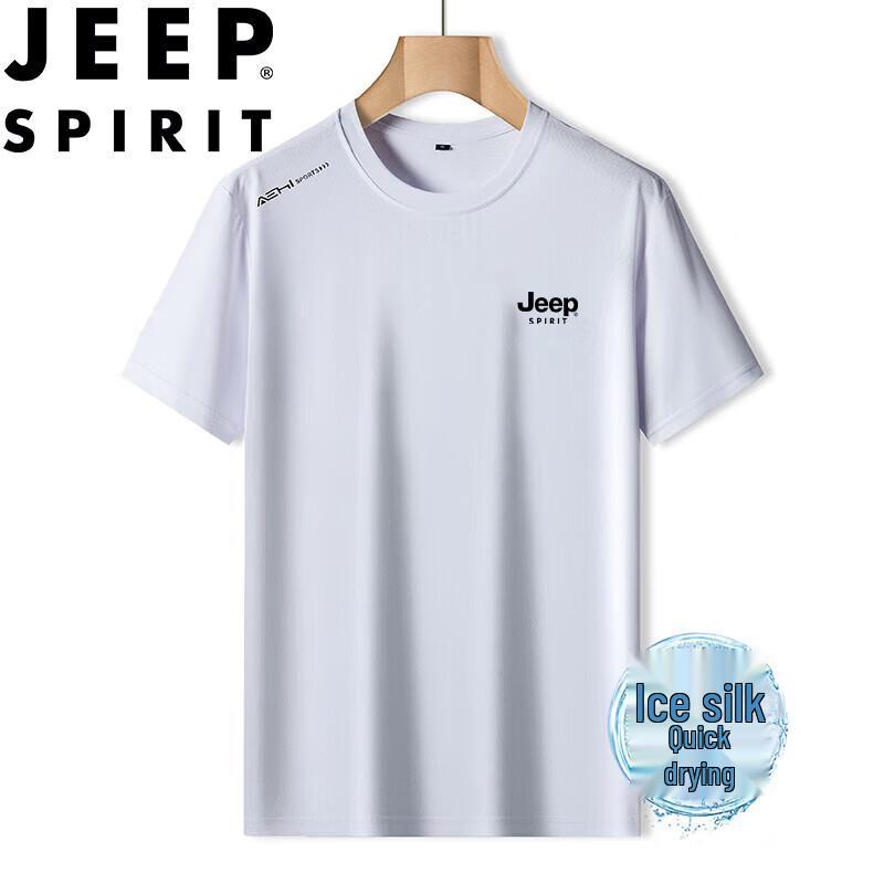Мужская футболка JEEP SPIRIT с коротким рукавом, ледяной шелк, быстросохнущая L