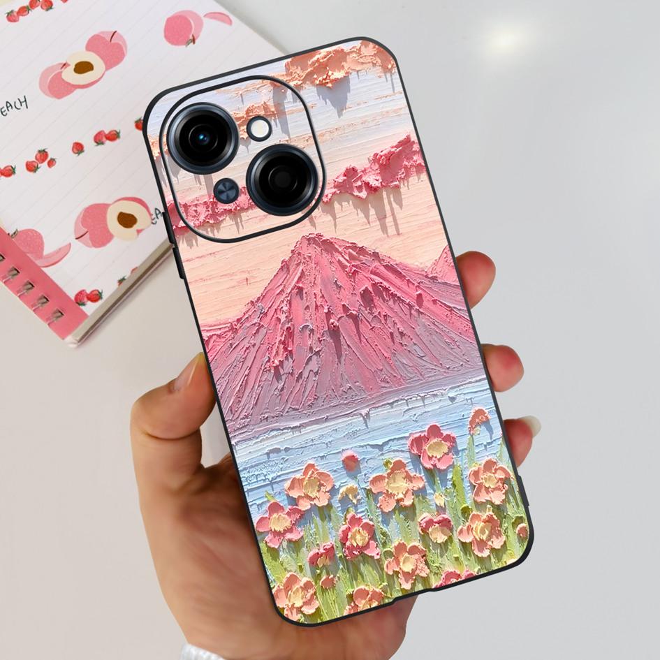For Phone Case Tecno Spark Go 1 Cover 2024 Popular Flower Soft Silicone Back Protective Cover For Tecno Spark Go 2025 Pop 9 Etui