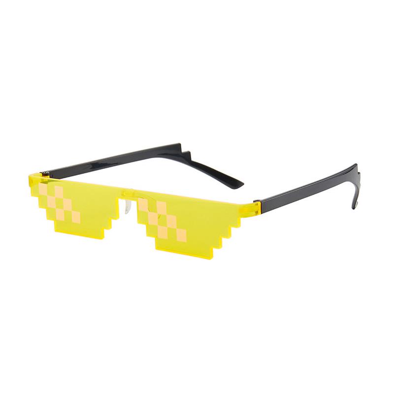 RMM brand Cool fashion unisex Punk Sunglasses square Individuality mosaic sunglasses code pixel glasses for women men