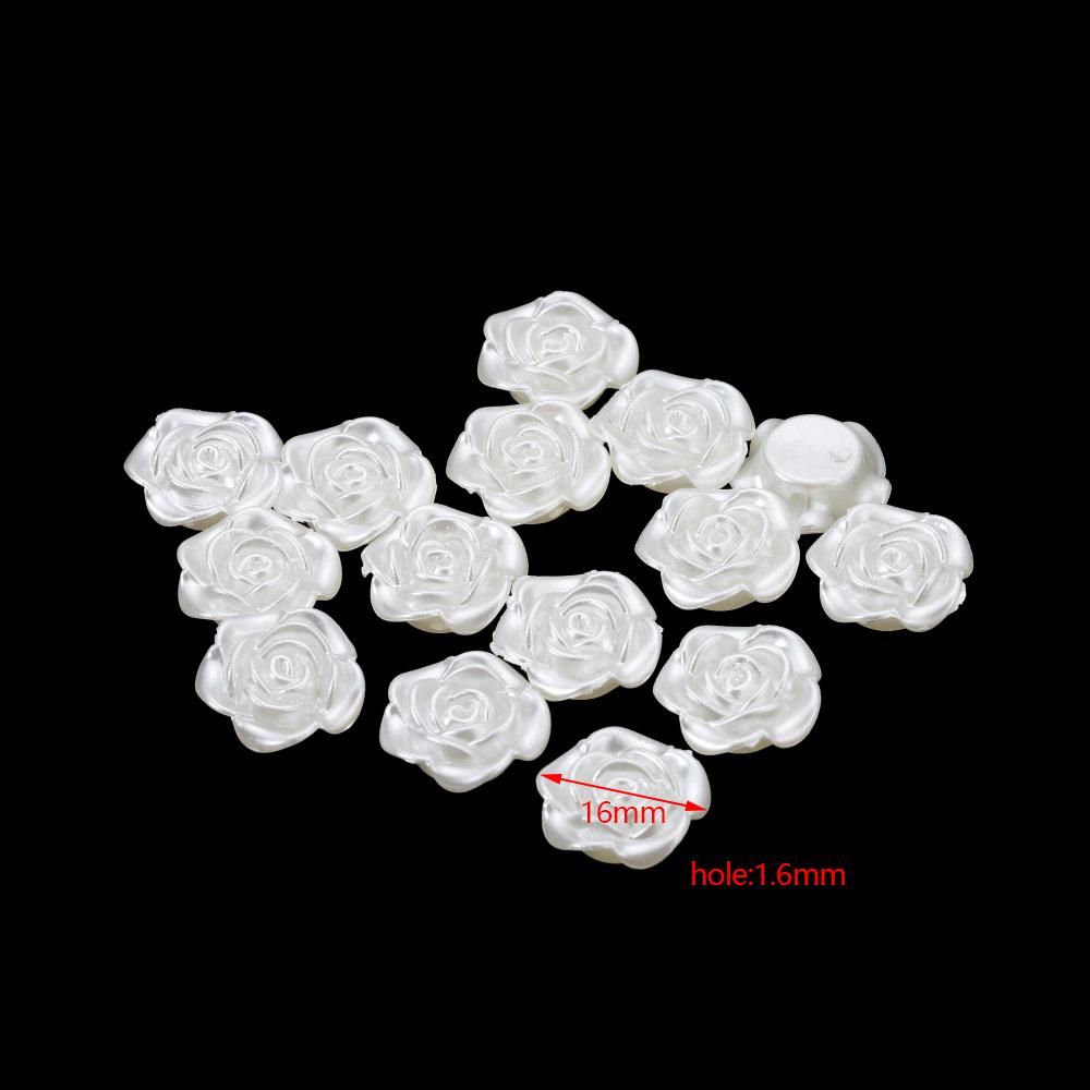 20 stuks/partij Acryl Bloemvormig Imitatie Parelkralen Bedeltjes Kralen Ketting Armband Decoratie Voor Doe-het-zelf Sieraden Maken Onderdelen