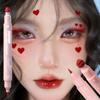 1PC Smooth Double-ended Eyeliner - Includes Star/heart/moon Pattern, Waterproof, Beginner Friendly, Valentine's Day Gift