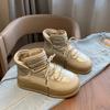 Fashion Plush high top snow boots for women in winter fashionable plush warm comfortable cold resistant women's thick soled boots