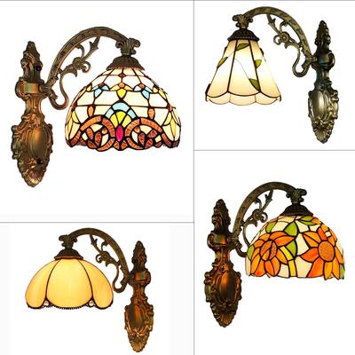 Tiffany-Style European Wall Lamp: Retro Creative Light for Bedroom, Living Room, Dining Room, Balcony, or Stairway