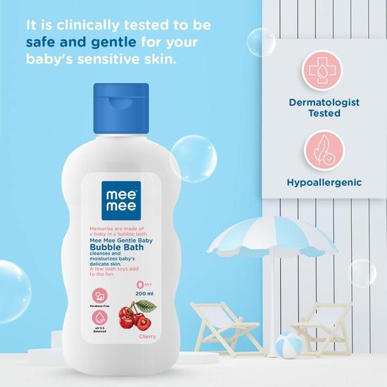 Mee Mee Foamy Baby Mild Bubble Bath 200ml (Pk 1) With Cherry & Fruit Extracts |Infant Friendly Natural Head To Toe Baby Wash Dermatologically Tested