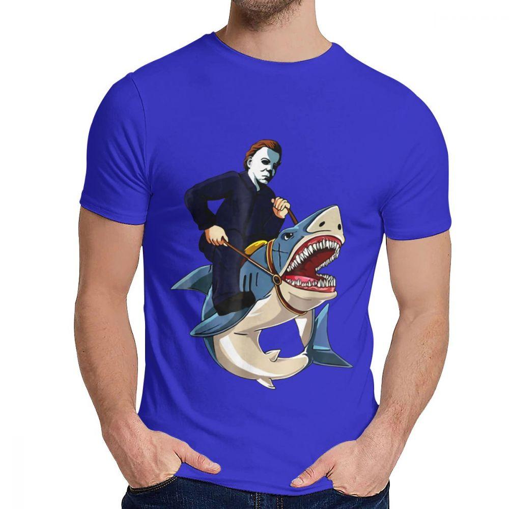 Unisex T Shirt Jason Riding Funny Halloween Graphic T Shirt Costum 100 Cotton Crewneck