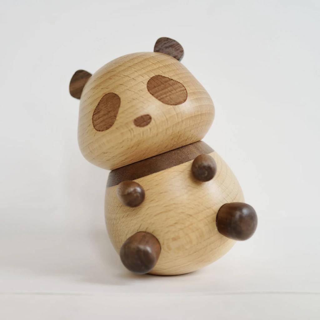 Cute Cartoon Giant Panda Wooden Toothpick Barrel B&B Toothpick Jar Wooden Toothpick Barrel Storage Toothpick Box Ornaments