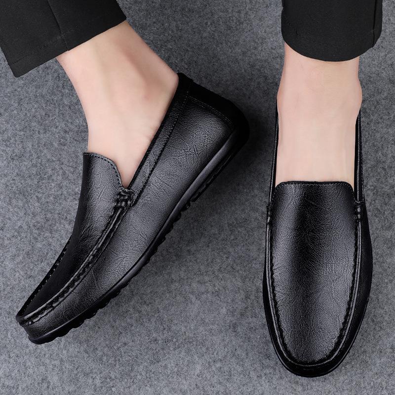 Leder Faul Doudou Schuhe Weichsohlige Lederschuhe Business Flach Freizeit Schuhe Große Größe