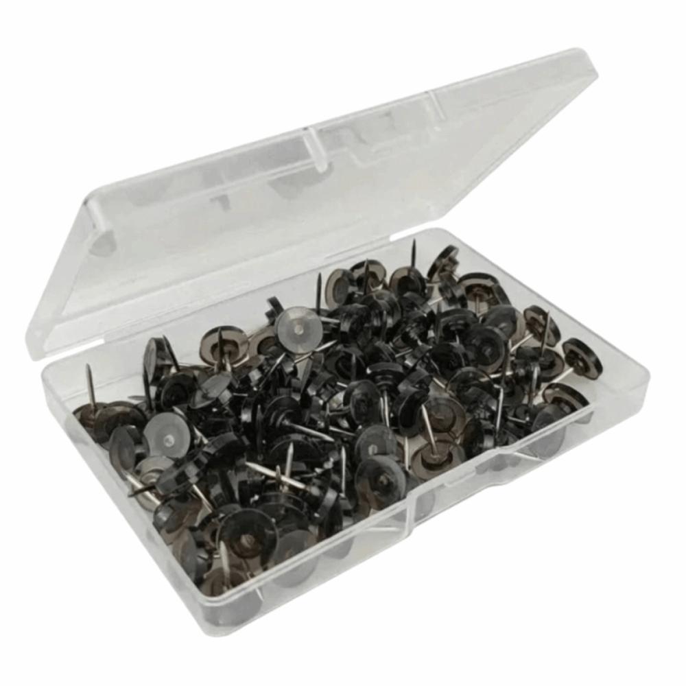 100Pcs DIY Transparent Push Pins Creative Multifunctional Thumb Tacks Durable with Box Cork Board Pushpin Wall Markers
