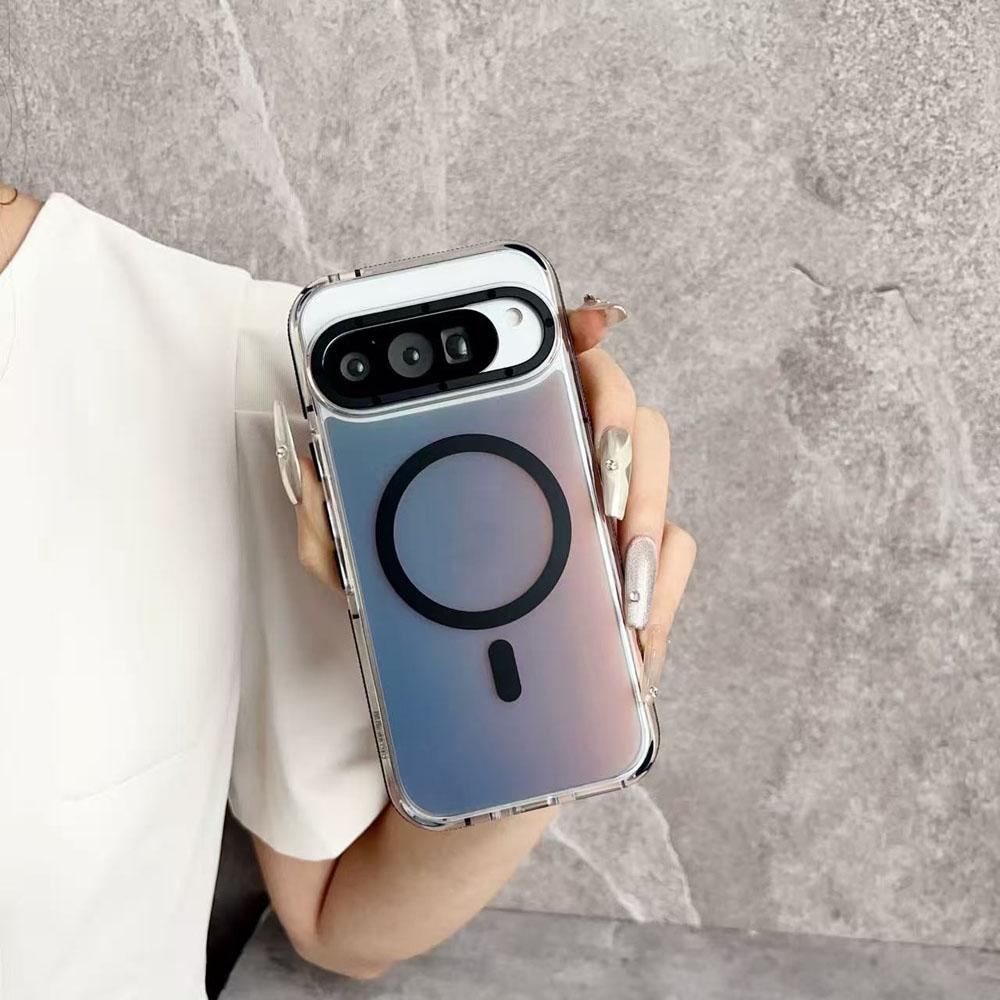Metal Lens Laser Magnetic Case For Google Pixel 10 9 Pro XL Frosted Translunt Wireless Charging Hard PC Cover