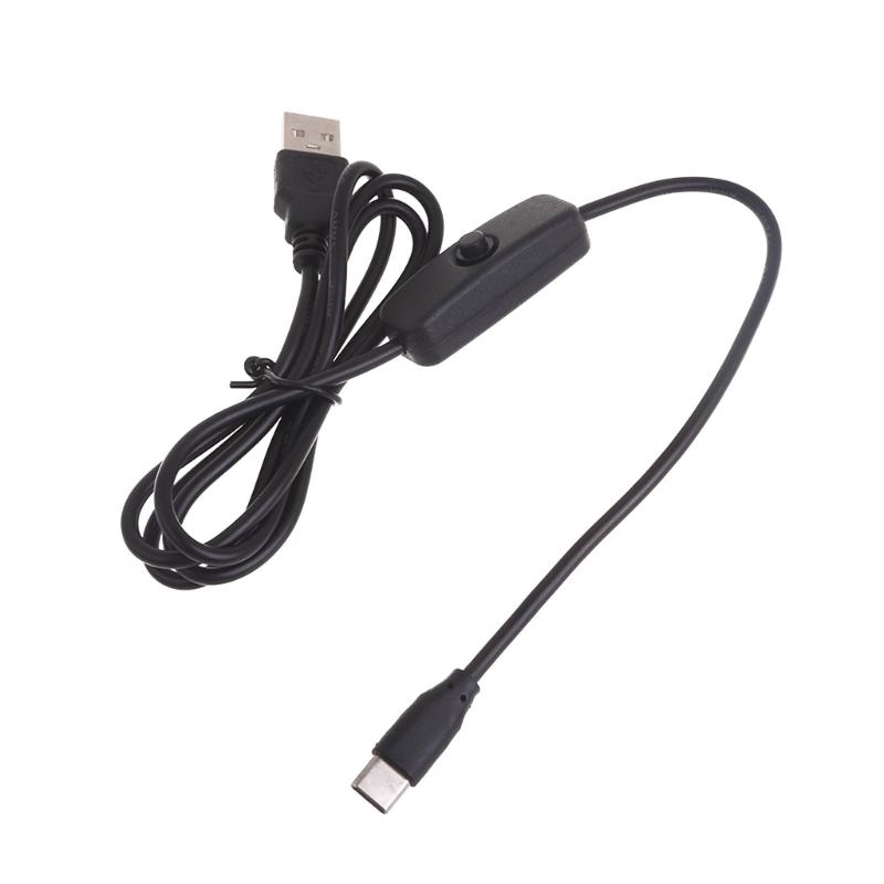 

1M USB-C Cable withSwitch Type-C USB2.0 Adapter Cord USB to Type C Supports Fast Charging 1 чорний
