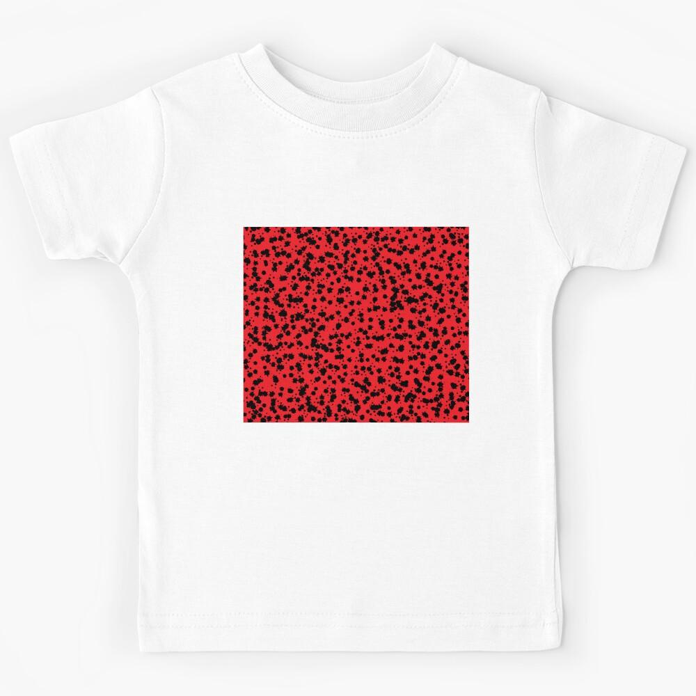 Red With Little Black Blotches Kids T-Shirt 130