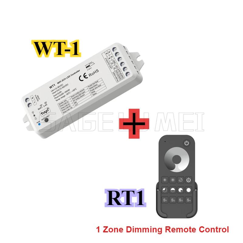 WT1 RT1/2 TW1/2 Skydance DC12V-36V LED Dimmer Controller 2CH Smart 2.4G RF Wireless Remote Dimming Switch WW CW CCT Controller