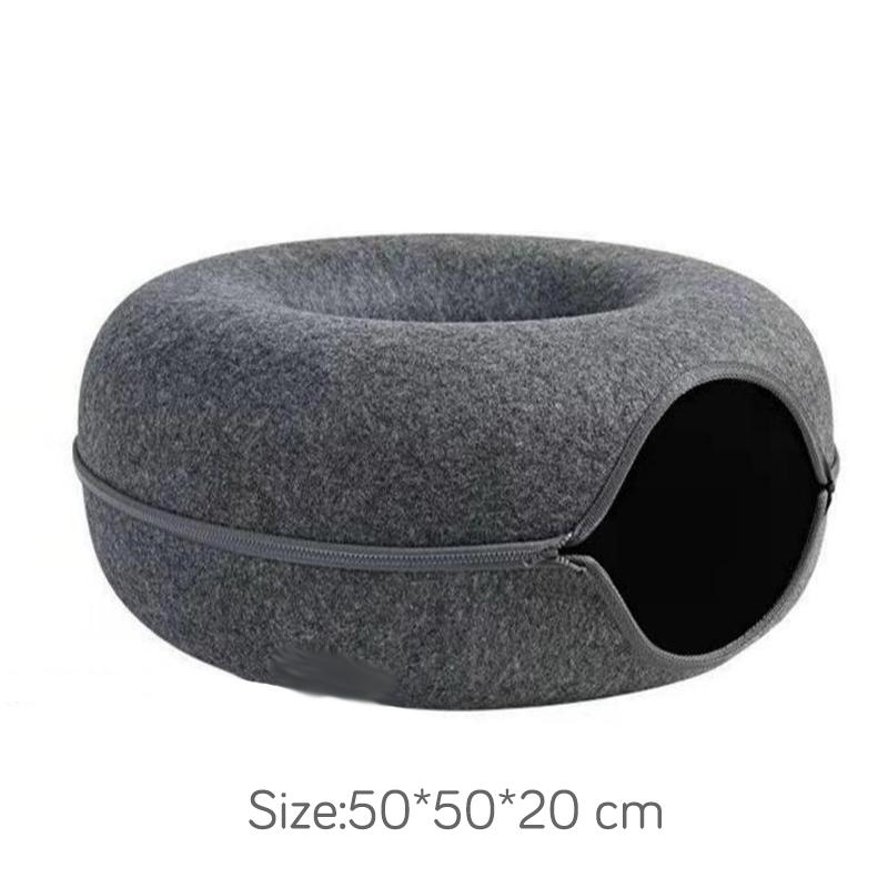 

Туннель для кошек, интерактивная игрушка, лежанка для кошек, игрушки двойного назначения для помещений темно-серого