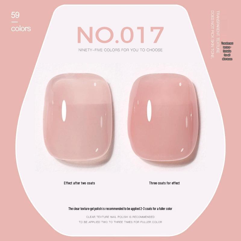 FN59 Summer Nude Pink Jelly Gel Press-on Nails