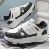 Zapatos de cambio de forma para niños, zapatos de cuatro ruedas para correr, patines de ruedas de doble propósito para niños y niñas, patines de ruedas de doble fila para adultos