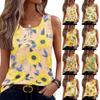 Damen Trägertops Sommer Ärmellose Tops Lockere Hemden mit Knöpfen Nackenkleid Lässige Weste Kleidung