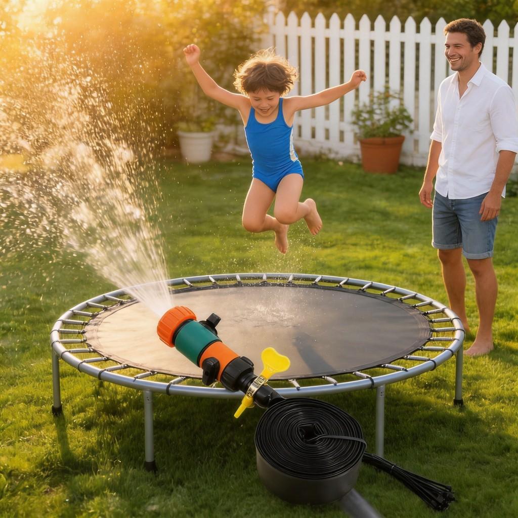 Trampoline Sprinkler Water Hose For Garden Lawn Cooling And Family Play