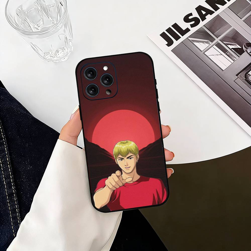 GTO Great Teacher Onizuka Phone Case For iPhone 17,16,15,14,13,12,11 Plus,Pro Max,XS,Soft Silicone Black Cover