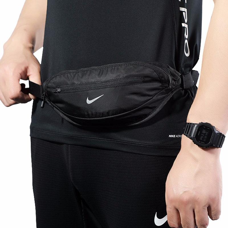 Nike Polyester One Shoulder Crossbody Fanny Pack Regular Unisex Black Casual AC4435-082