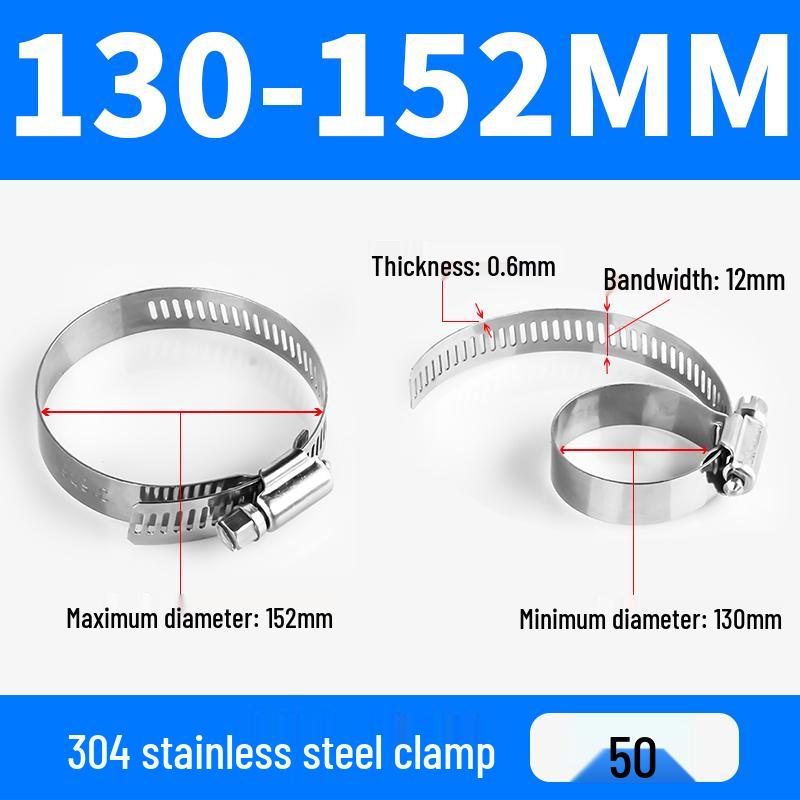 304 Stainless Steel Quick-Install Hose Clamp for Gas Pipes