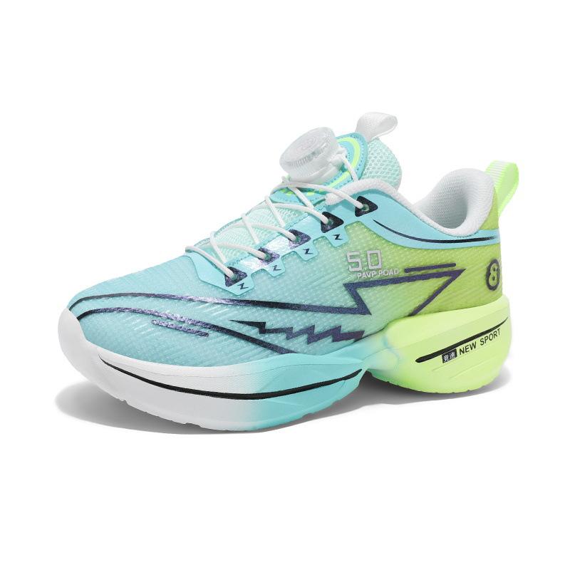 2025 summer new boys' shoes medium and older children's lightweight shock-absorbing sports shoes mesh breathable professional racing shoes